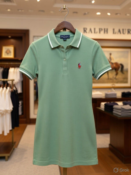 Elegant Mint Green Polo Dress for Women