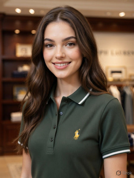 Stylish Dark Green Polo Dress for Women  Elegant Fit & Premium Look