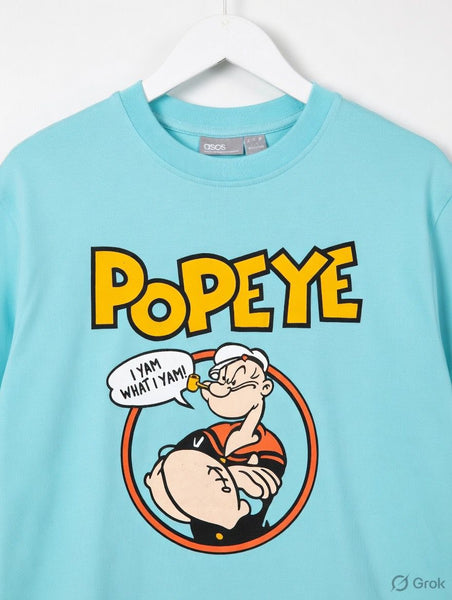 Women’s Cartoon Graphic T-Shirt Trendy Blue  Casual Tee