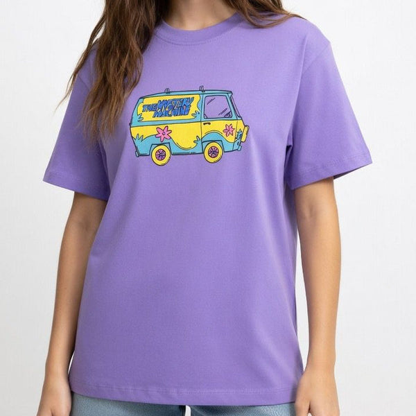 Women’s Cute Cartoon Van Graphic T-Shirt