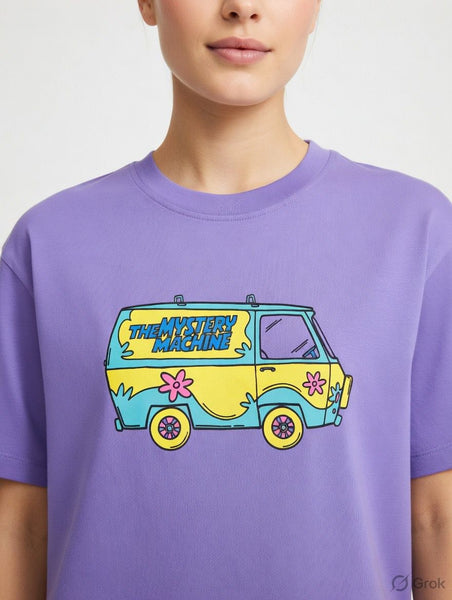 Women’s Cute Cartoon Van Graphic T-Shirt