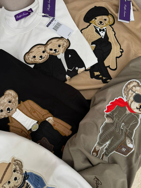 Cute Patched  Teddy Bear T-shirt  for Women Trendy & Cozy Collection