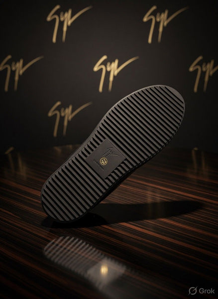 Luxury Black Designer Sneakers with Gold Detailing – Premium Street Style Shoes