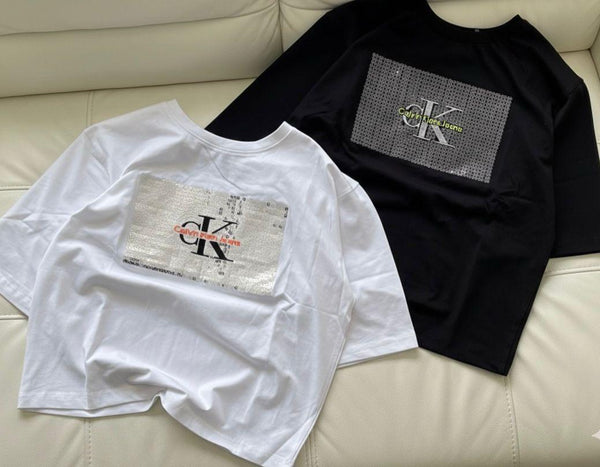 Stylish Women’s  T-Shirt Trendy Sequence Work Tees