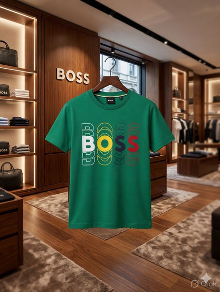 Premium Kids Green Graphic Logo T-Shirt Trendy & Branded