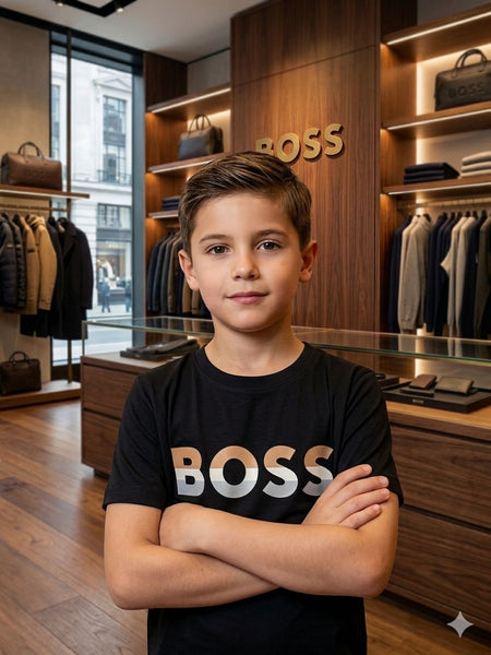 Premium Kids  Black Logo T-Shirt – Classic Stylish & Comfortable Wear