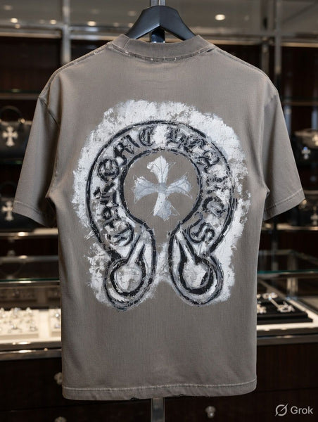 Premium Washed Grey Over sized T-Shirt with Minimal Chest Logo