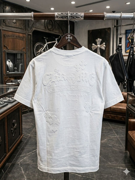 Premium White Designer Drop Shoulder T-Shirt for Men