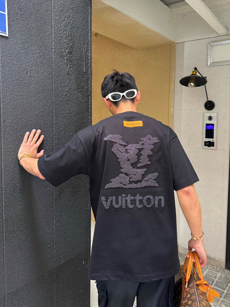 Elegant  Premium Bold  Embroidered Logo Drop Shoulder  T-Shirt for Men