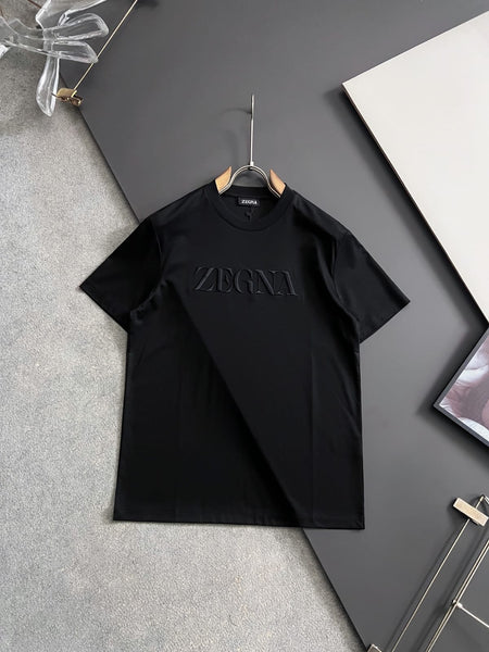 Premium Branded Embossed Logo T-Shirt  Luxury Minimal Style