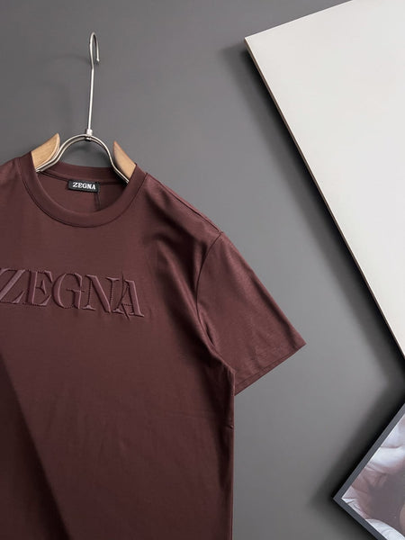 Premium Branded Embossed Logo T-Shirt  Luxury Minimal Style