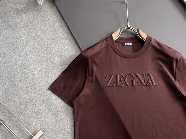 Premium Branded Embossed Logo T-Shirt  Luxury Minimal Style