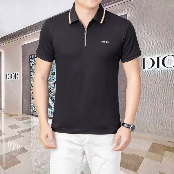 Premium Men’s Zip Polo T-Shirt Elegant Regular  Fit Casual Wear
