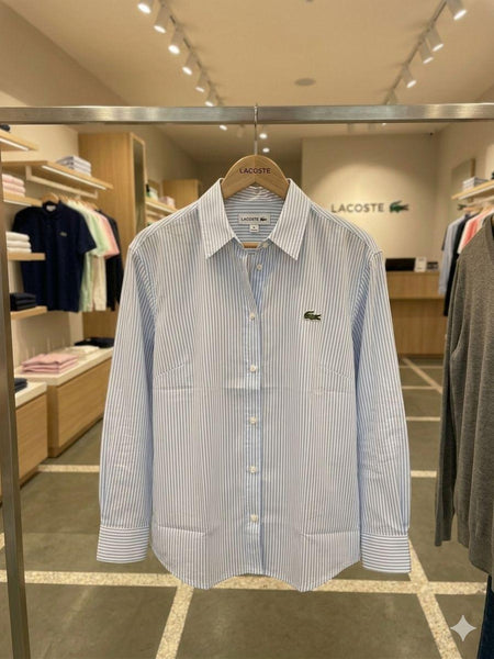 Premium Women’s Striped Formal Shirt  with Signature Logo