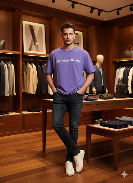 Premium Purple Logo T-Shirt for Men – Stylish Casual Wear