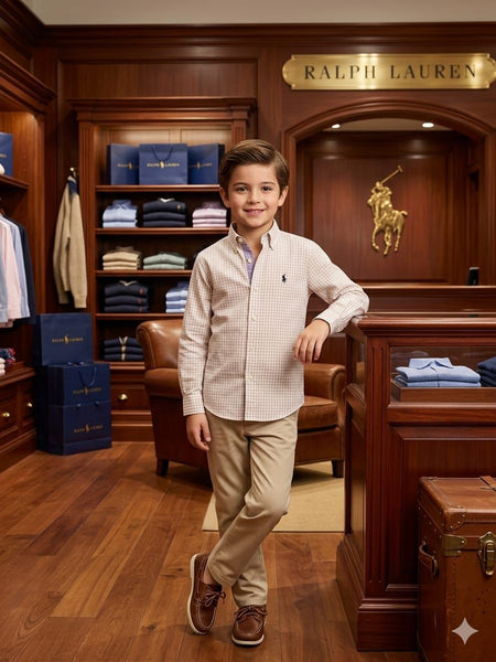 Premium Kids Check Shirt Classic Smart Casual Wear