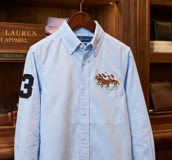 Premium Kids Sky Blue Button-Down Shirt Elegant Smart Casual Wear