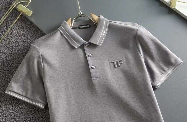 Classic Black Premium Polo T-Shirt with Contrast Collar Detail