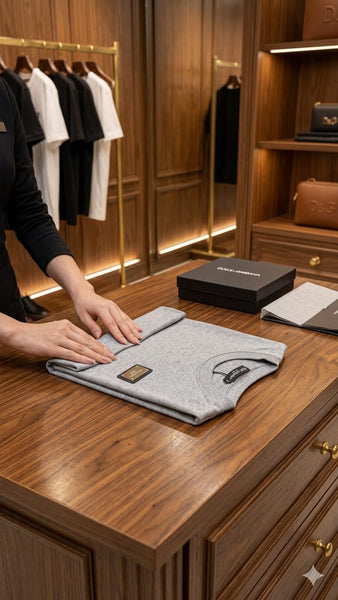 Premium Grey Regular Fit Crew Neck T-Shirt with Minimal Logo Detail