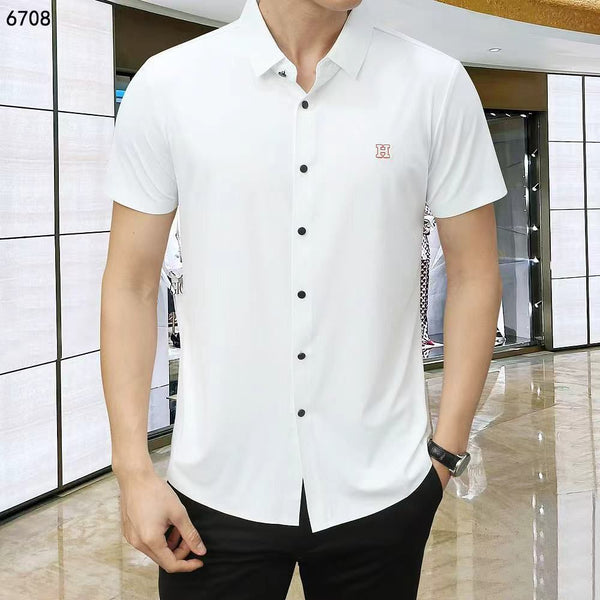 Men’s Premium Regular Fit Button-Up Polo Shirt Modern Smart Casual Style