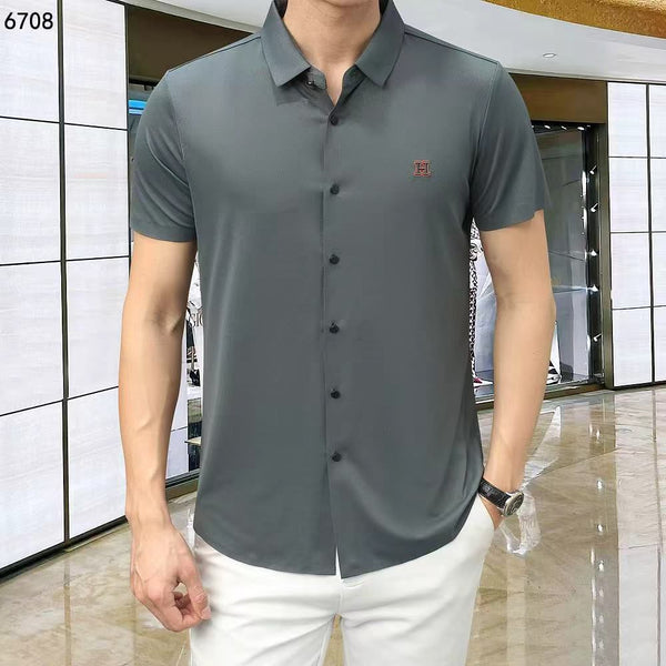 Men’s Premium Regular Fit Button-Up Polo Shirt Modern Smart Casual Style