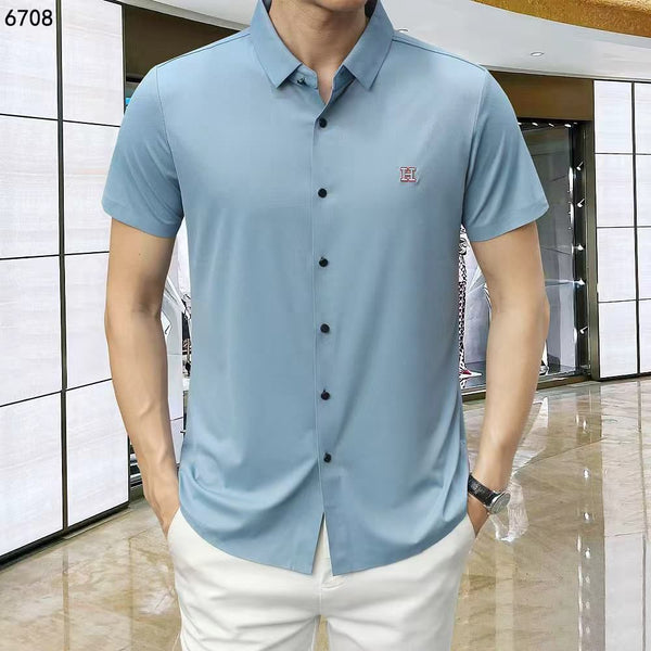 Men’s Premium Regular Fit Button-Up Polo Shirt Modern Smart Casual Style