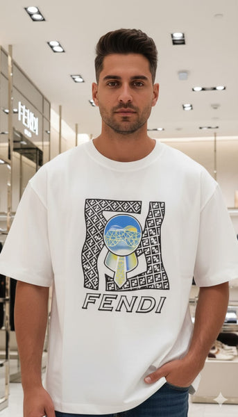 Premium White Graphic Printed Oversized T-Shirt for Men