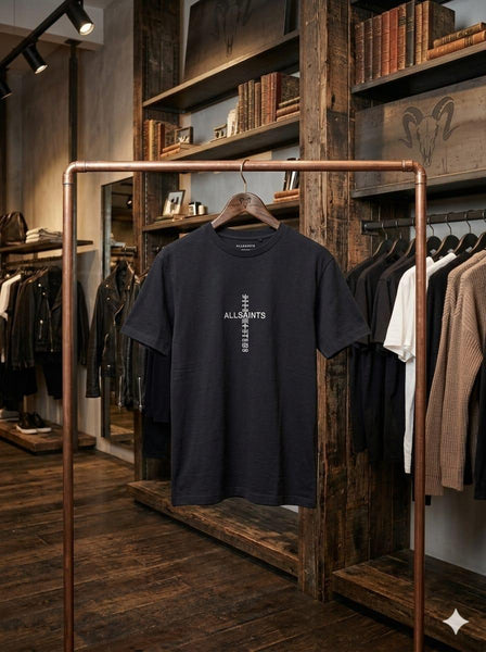 Women’s Black  Printed T-Shirt  Minimalist Street Style