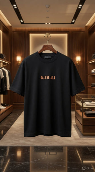 Premium Black Oversized Embroidered T-Shirt for Men