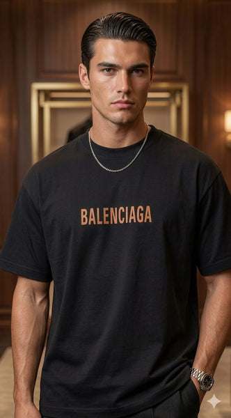 Premium Black Oversized Embroidered T-Shirt for Men