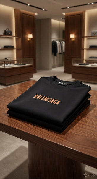 Premium Black Oversized Embroidered T-Shirt for Men