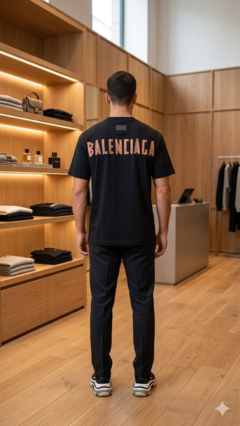 Premium Black Oversized Embroidered T-Shirt for Men