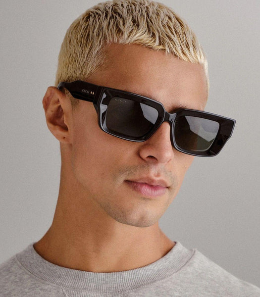 Luxury  Black Square Sunglasses for Men