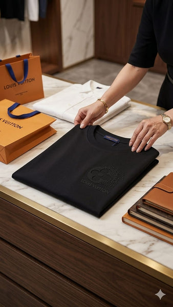 Premium Black Oversized T-Shirt  With Embroidered  Regular Fit Casual Wear