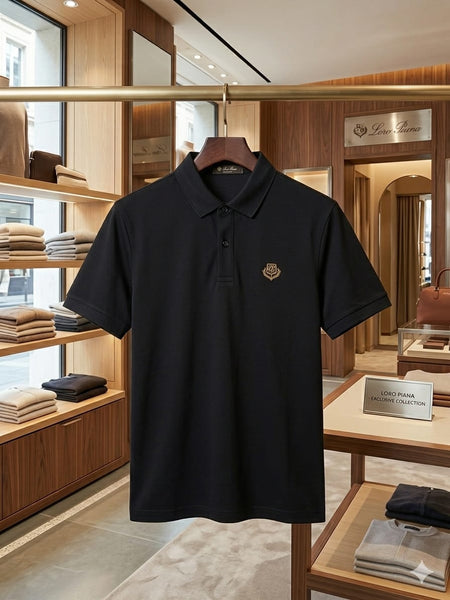 Premium Black Polo T-Shirt for Men Smart Casual Regular Fit