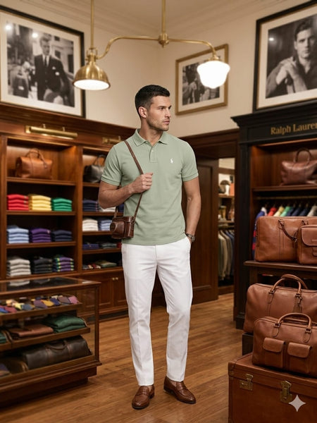 Premium Mint Green Polo T-Shirt for Men Soft Comfort & Smart Casual Style