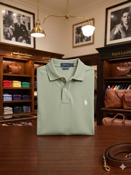 Premium Mint Green Polo T-Shirt for Men Soft Comfort & Smart Casual Style