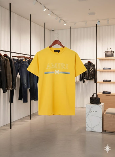 Premium Men’s Yellow Graphic T-Shirt Stylish Casual Round Neck Tee