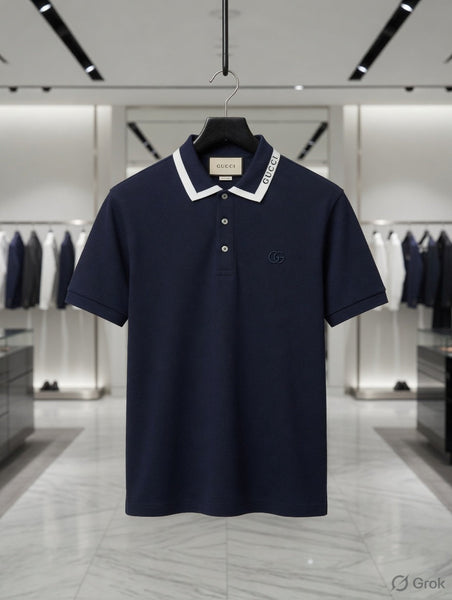 Premium Navy Blue Polo T-Shirt for Men Stylish Collar Casual Wear