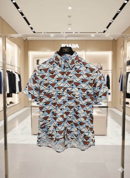Trendy Geometric Print Premium Casual Shirt for Men