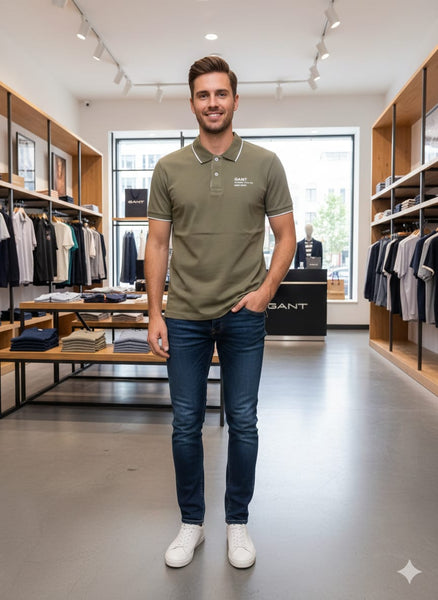 Premium Olive Green Polo T-Shirt for Men