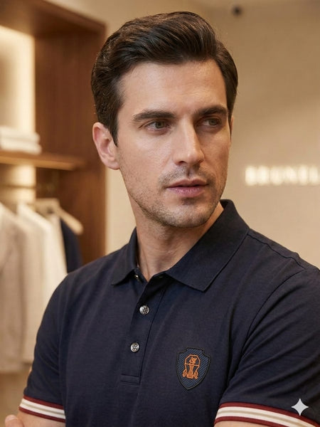Premium Classic Navy Blue Polo T-Shirt for Men  Elegant & Comfortable Fit