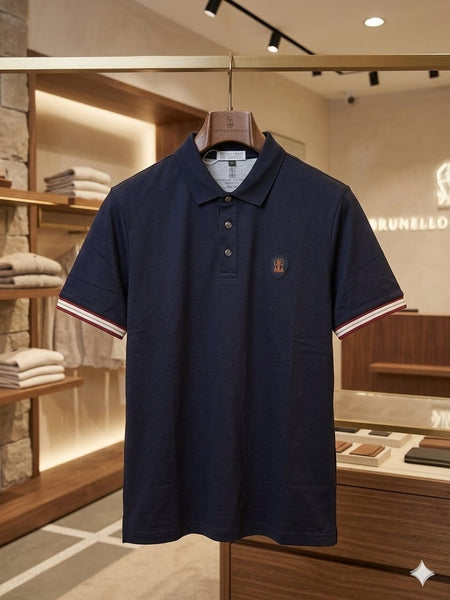Premium Classic Navy Blue Polo T-Shirt for Men  Elegant & Comfortable Fit