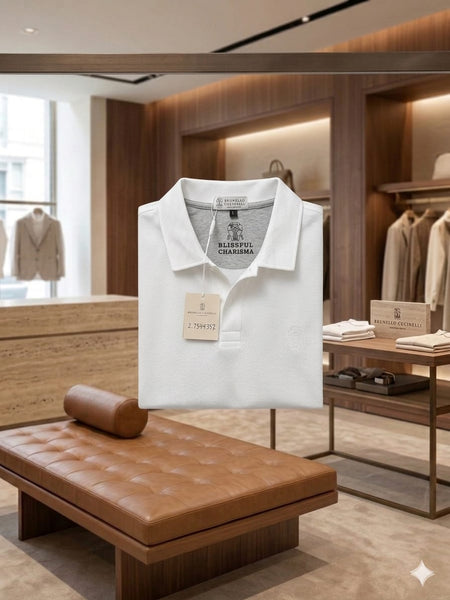Classic White Premium Polo T-Shirt for Men