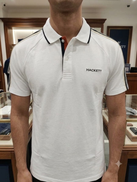 Men's White Premium Polo T-Shirt Classic Fit Soft  Smart Casual Wear