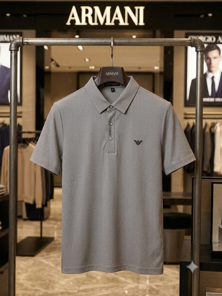 Premium Textured Polo T-Shirt for Men Classic Collar Half Sleeve Regular Fit