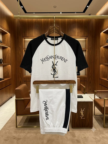 Premium White & Black Co-Ord Set for Women Stylish Half Sleeve T-Shirt & Regular  Fit Track Pants |