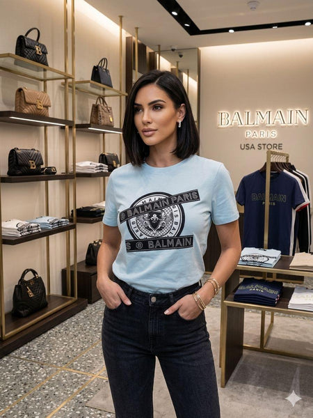 Women's Premium Sky Blue Graphic Printed  T-Shirt Everyday Fashion Wear