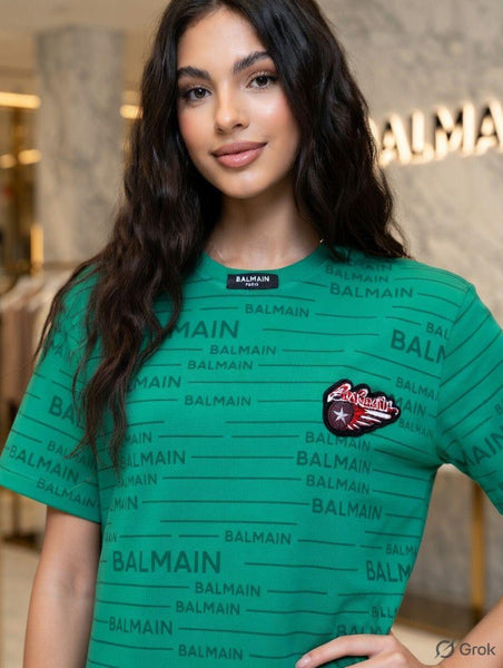 Premium Green Logo Print T-Shirt for Women – Soft Casual Tee