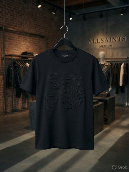 Women's Premium Black Embossed Logo T-Shirt – Minimalist Casual Tee